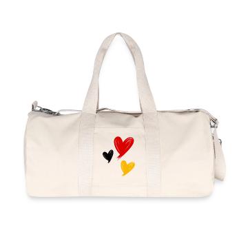 Cœurs d’Allemagne - Sac de sport en toile recyclée Stanley/Stella - blanc naturel - Devant