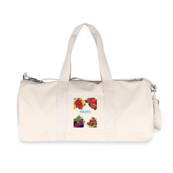 Fruits Colorés - Thème Tropical - Sac de sport en toile recyclée Stanley/Stella - blanc naturel - Devant
