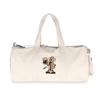 Thermomètre en ébullition et bière - Sac de sport en toile recyclée Stanley/Stella - blanc naturel - Devant