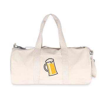 Maßkrug (beer / beer mug / beer glass / R /\/ 2C) - Recycled Canvas Sports Bag by Stanley/Stella - natural - Front