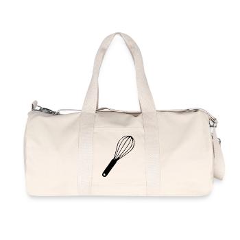 Cadeau du cuisinier fouet - Sac de sport en toile recyclée Stanley/Stella - blanc naturel - Devant