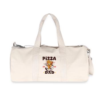 Pizza-Papa Pizza-Liebhaber-Geschenk - Recycelte Canvas-Sporttasche von Stanley/Stella - Naturweiß - Vorne