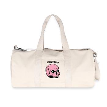 Pink Skull Halloween Totenkopf Gothic Geschenk - Recycelte Canvas-Sporttasche von Stanley/Stella - Naturweiß - Vorne