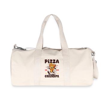 Pizza-Opa – das beste lustige Pizza-Liebhaber-Geschenk aller Zeiten - Recycelte Canvas-Sporttasche von Stanley/Stella - Naturweiß - Vorne