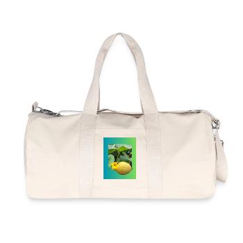 Gelbe Zucchini mit Blüte - Recycelte Canvas-Sporttasche von Stanley/Stella - Naturweiß - Vorne