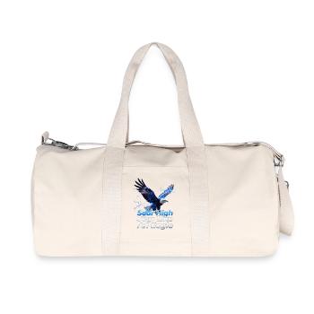 Blauer Adlerflug mit Blitzkraft - Recycelte Canvas-Sporttasche von Stanley/Stella - Naturweiß - Vorne