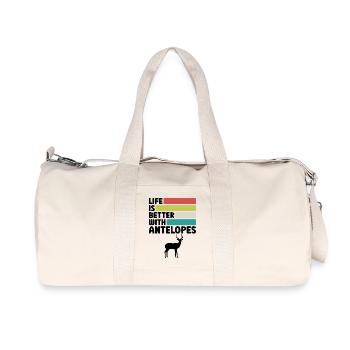 Antelope Humor Safari Africa - Recycled Canvas Sports Bag by Stanley/Stella - natural - Front
