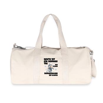 Schneemann Zeit - Snowman Time - Recycelte Canvas-Sporttasche von Stanley/Stella - Naturweiß - Vorne