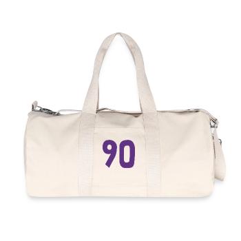 90. 90 YEARS. 90TH ANNIVERSARY. 90TH ANNIVERSARY. - Recycled Canvas Sports Bag by Stanley/Stella - natural - Front