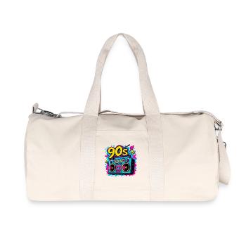Boombox der 90er - Recycelte Canvas-Sporttasche von Stanley/Stella - Naturweiß - Vorne
