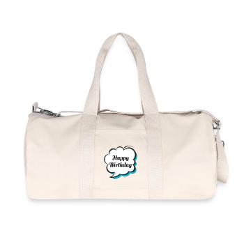 HAPPY BIRTHDAY. HAPPY BIRTHDAY. ANNIVERSARY. - Recycled Canvas Sports Bag by Stanley/Stella - natural - Front