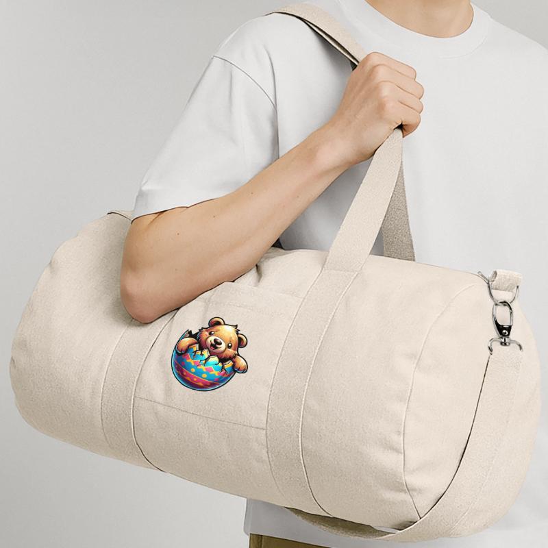 Easter Bear Hatches from Easter Egg: Sweets Recycled Canvas Sports Bag by Stanley/Stella