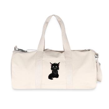 Maine Coon - Noir - Sac de sport en toile recyclée Stanley/Stella - blanc naturel - Devant