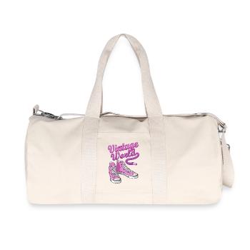 Pink vintage sneakers - Recycled Canvas Sports Bag by Stanley/Stella - natural - Front
