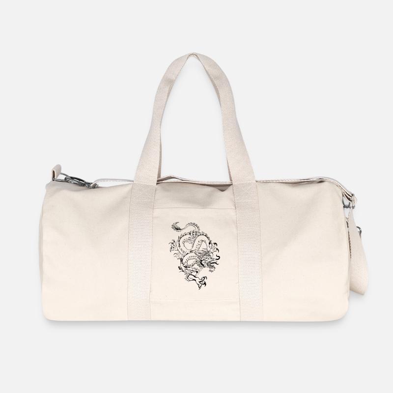 Chinesische Drachen von dk - Recycelte Canvas-Sporttasche von Stanley/Stella - Naturweiß