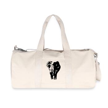 Elephant - Sac de sport en toile recyclée Stanley/Stella - blanc naturel - Devant