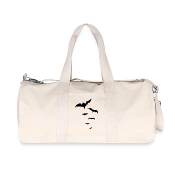 Halloween Fledermäuse, bats - Recycelte Canvas-Sporttasche von Stanley/Stella - Naturweiß - Vorne