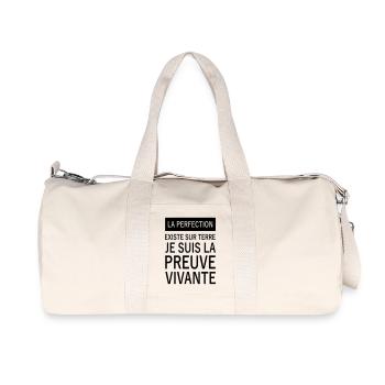 la perfection existe sur terre - Recycled Canvas Sports Bag by Stanley/Stella - natural - Front