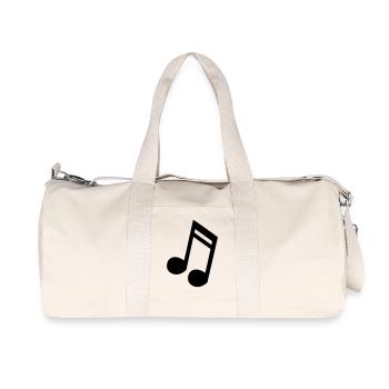 Musical note music, musician, instrument, singing * - Recycled Canvas Sports Bag by Stanley/Stella - natural - Front