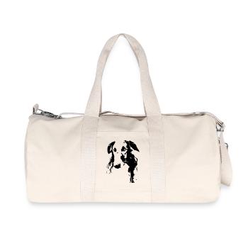 Borzoi head - Recycled Canvas Sports Bag by Stanley/Stella - natural - Front