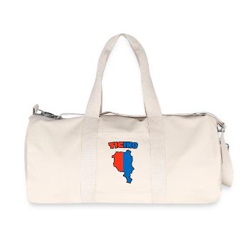 Ticino Karte Rot-Blau - Recycelte Canvas-Sporttasche von Stanley/Stella - Naturweiß - Vorne