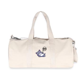 Schlafendes Kätzchen Träumerin - Recycelte Canvas-Sporttasche von Stanley/Stella - Naturweiß - Vorne