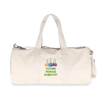 Future Female Scientist - Recycled Canvas Sports Bag by Stanley/Stella - natural - Front