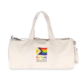 La culture comme antidote au fascisme - Sac de sport en toile recyclée Stanley/Stella - blanc naturel - Devant