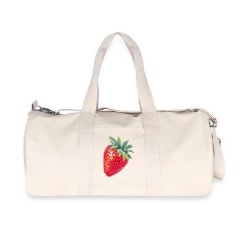 Fraise - Sac de sport en toile recyclée Stanley/Stella - blanc naturel - Devant