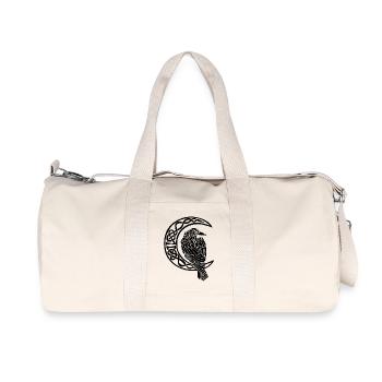 Der schwarze Rabe und der Mond - Recycelte Canvas-Sporttasche von Stanley/Stella - Naturweiß - Vorne