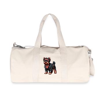 Yorkshire Terrier Rocker - Recycled Canvas Sports Bag by Stanley/Stella - natural - Front