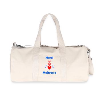 GELIEBTE. VIELEN DANK. DANKE HERRIN - Recycelte Canvas-Sporttasche von Stanley/Stella - Naturweiß - Vorne