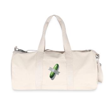 Cucumber on Wall - The Next Big Art Meme! - Recycled Canvas Sports Bag by Stanley/Stella - natural - Front
