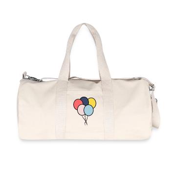 BALL. ANNIVERSARY. HAPPY BIRTHDAY - Recycled Canvas Sports Bag by Stanley/Stella - natural - Front