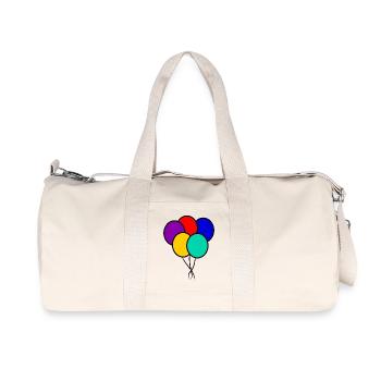 BALL. ANNIVERSARY. HAPPY BIRTHDAY. HAPPY BIRTHDAY - Recycled Canvas Sports Bag by Stanley/Stella - natural - Front