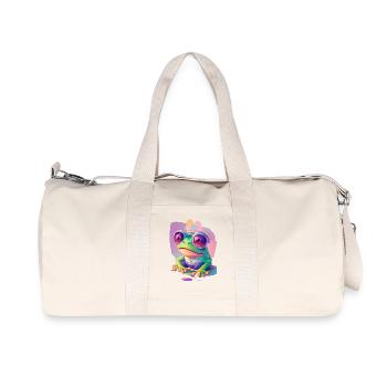 crazy Frog - Recycelte Canvas-Sporttasche von Stanley/Stella - Naturweiß - Vorne