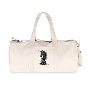 Knight Chess Horse - Recycled Canvas Sports Bag by Stanley/Stella - natural - Front