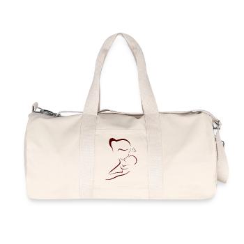 Mama liebt dich Mama Blumen Frauen Valentinstag - Recycelte Canvas-Sporttasche von Stanley/Stella - Naturweiß - Vorne