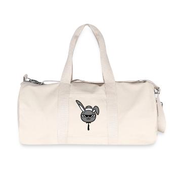 Bunny Sunglasses Cappy Tie Cool Hat Comic - Recycled Canvas Sports Bag by Stanley/Stella - natural - Front