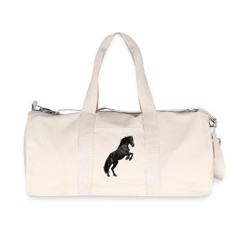 Cheval frison cabré - Sac de sport en toile recyclée Stanley/Stella - blanc naturel - Devant