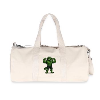 Crocodile Fitness - Sac de sport en toile recyclée Stanley/Stella - blanc naturel - Devant
