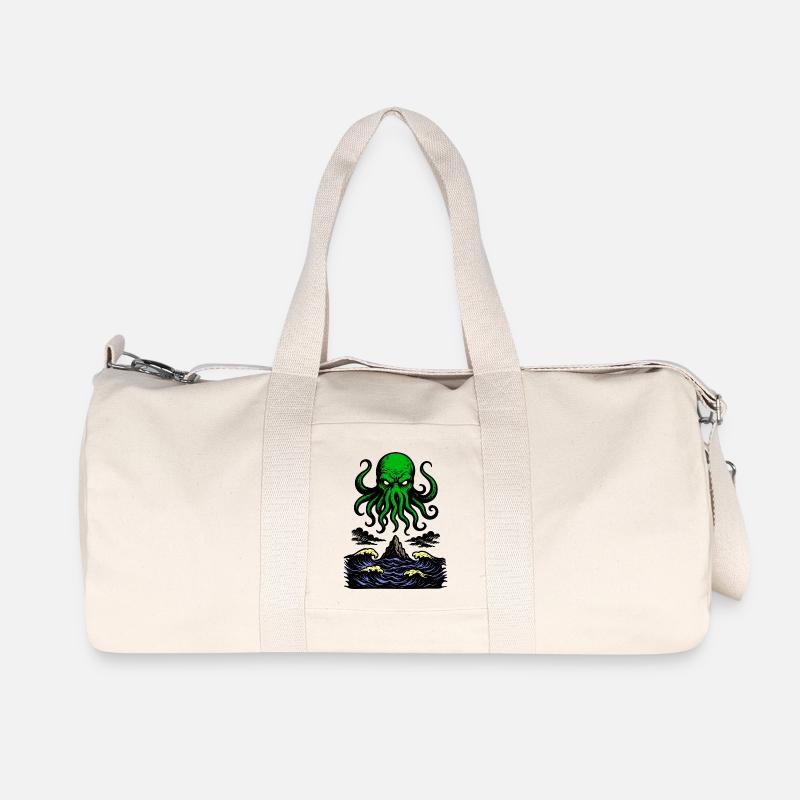 Cthulhu Retro 2 - Recycelte Canvas-Sporttasche von Stanley/Stella - Naturweiß