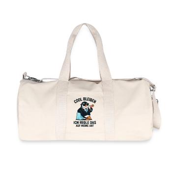 Penguin Cocktail Anzug - Recycelte Canvas-Sporttasche von Stanley/Stella - Naturweiß - Vorne