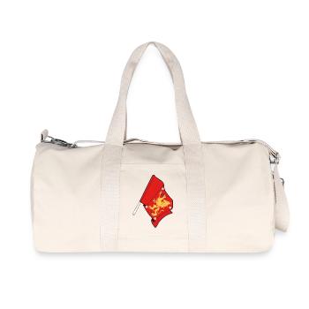 Östergötland County flag - Recycled Canvas Sports Bag by Stanley/Stella - natural - Front