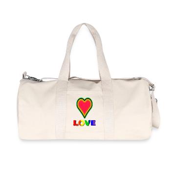 De l’amour naît encore plus d’amour - Sac de sport en toile recyclée Stanley/Stella - blanc naturel - Devant