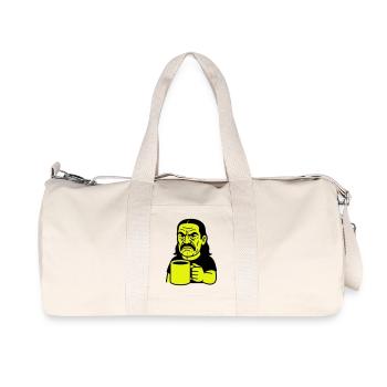 Angry Coffee Man - Recycelte Canvas-Sporttasche von Stanley/Stella - Naturweiß - Vorne