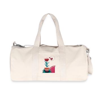 Colourful summer - Recycled Canvas Sports Bag by Stanley/Stella - natural - Front