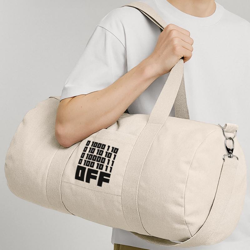 Binary Code F**k OFF – Nerd Humor & Geek Code Recycled Canvas Sports Bag by Stanley/Stella