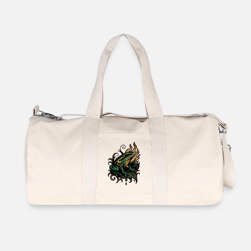 Flammenfrosch auf Blatt - Recycelte Canvas-Sporttasche von Stanley/Stella - Naturweiß