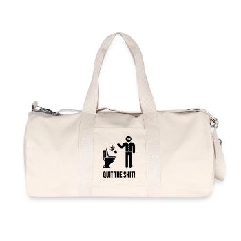 Quit The Shit! (Cannabis / Marijuana / Hemp / B) - Recycled Canvas Sports Bag by Stanley/Stella - natural - Front